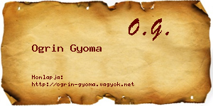 Ogrin Gyoma névjegykártya